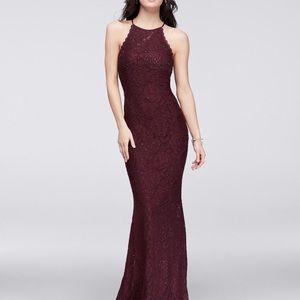 Maroon prom dress
